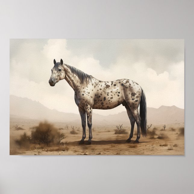 Klassisches amerikanisches Appaloosa Horse Poster (Vorne)
