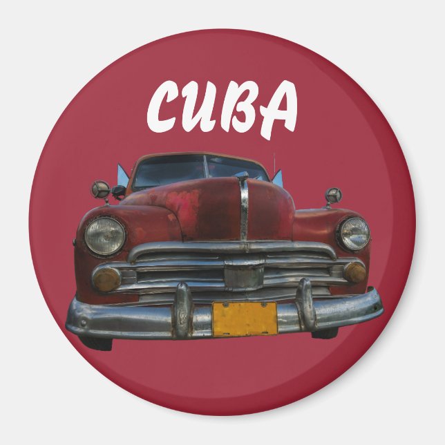 Klassisches amerikanisches Auto in Vinales, Kuba Magnet (Vorne)