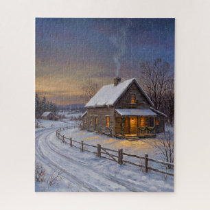 Klassisches amerikanisches Landhaus Weihnachten