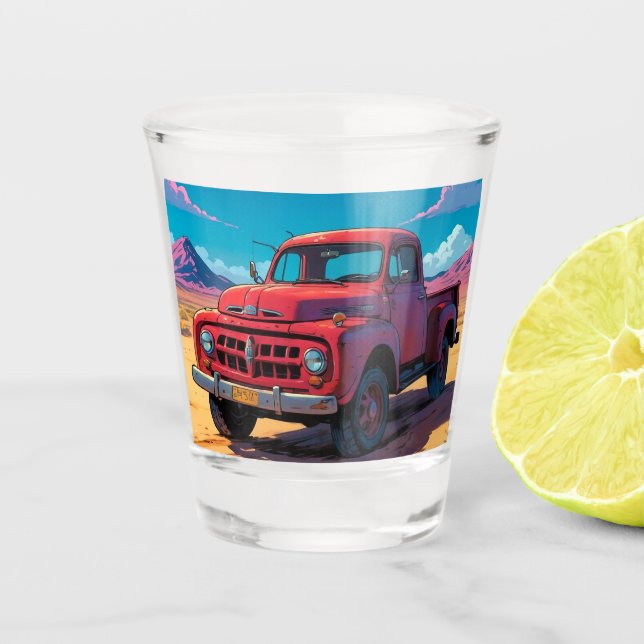 Klassisches amerikanisches Lieferwagen-Schießglas Schnapsglas (Vorderseite)