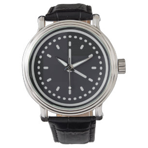 Klassisches Aquamarines Männerleder Armbanduhr