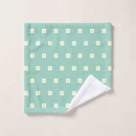 Klassisches Aquamarines Quadrat-Muster Waschlappen
