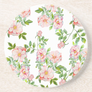 Klassisches Aquarell-Rosenmuster im Vintage-Stil Getränkeuntersetzer