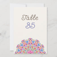 Klassisches Art Deco Mandala Hochzeit Tischnummer
