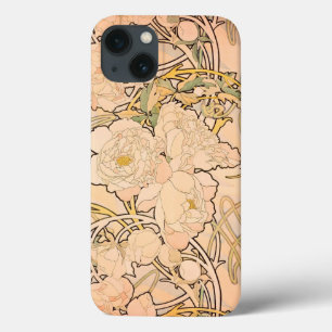 Klassisches Art Nouveau Pfingstrosen-Gartenmuster  Case-Mate iPhone Hülle