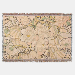 Klassisches Art Nouveau Pfingstrosen-Gartenmuster  Decke