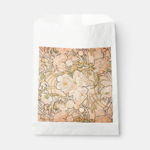 Klassisches Art Nouveau Pfingstrosen-Gartenmuster  Geschenktütchen