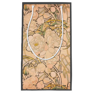 Klassisches Art Nouveau Pfingstrosen-Gartenmuster  Kleine Geschenktüte