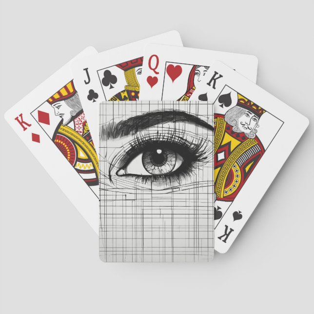 Klassisches Auge Spielkarten (Rückseite)