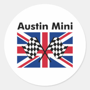 Klassisches Austin Mini Runder Aufkleber