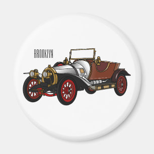 Klassisches Auto 1920 Cartoon-Illustration Magnet