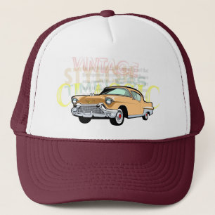 Klassisches Auto, altes Chevrolet-Bel Air im Braun Truckerkappe
