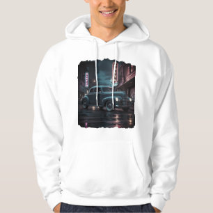 Klassisches Auto aus den 1940er Jahren unter Neonl Hoodie