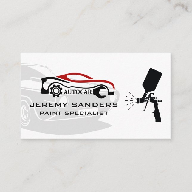 Klassisches Auto | Auto Paint Service Specialist Visitenkarte (Vorderseite)