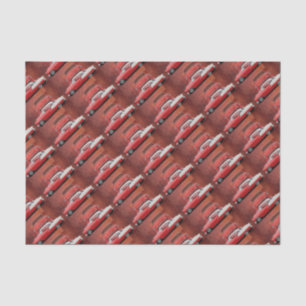Klassisches Auto Chevy Bel Air rotes weißes Seidenpapier