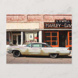 Klassisches Auto im Old West Town Postkarte