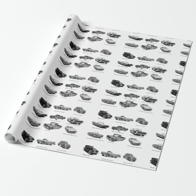 Klassisches Auto-Image für Verpackungspapier Geschenkpapier (Ungerollt)