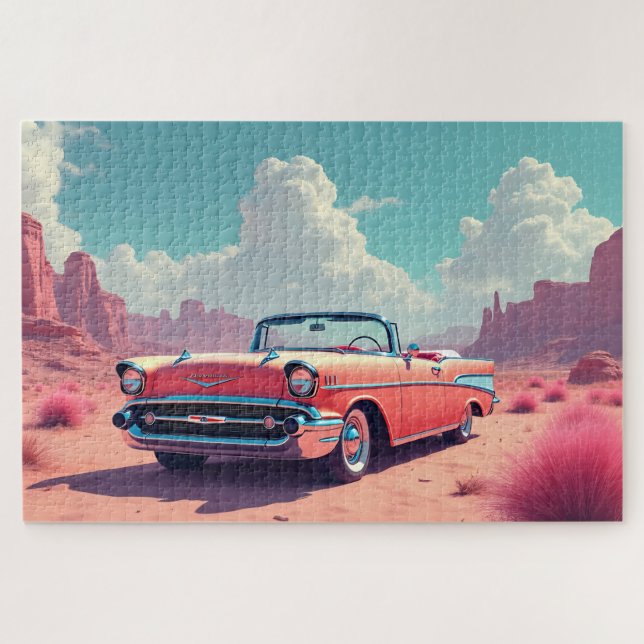 Klassisches Auto in der Wüste (Horizontal)