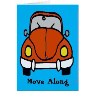 Klassisches Auto in rotem Cartoon