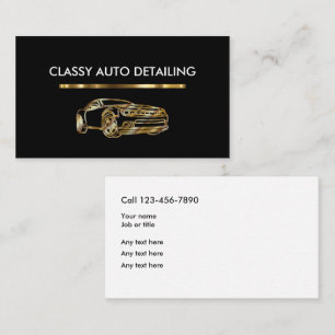 Klassisches Auto mit detaillierten Visitenkarten Visitenkarte