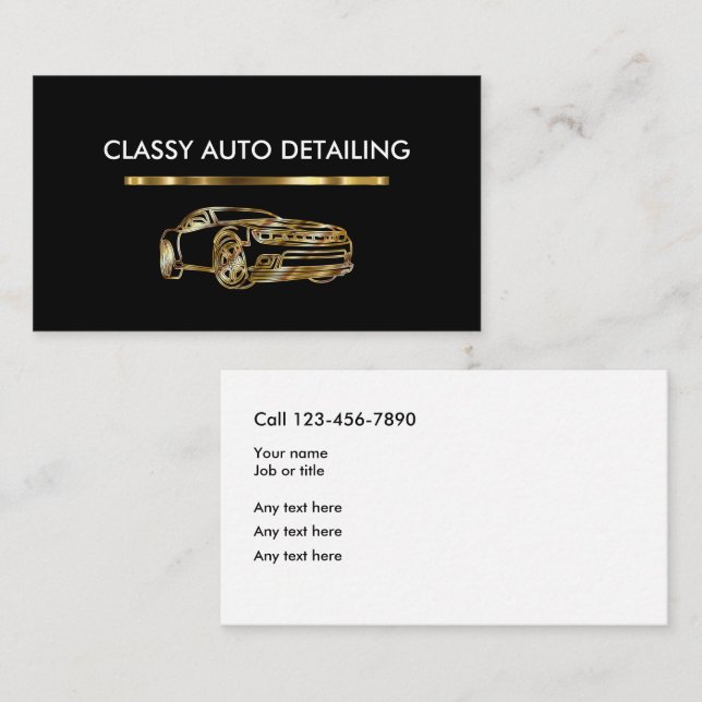 Klassisches Auto mit detaillierten Visitenkarten Visitenkarte (Vorne/Hinten)