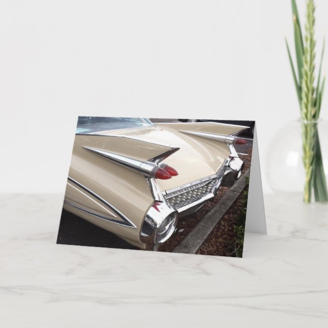 KLASSISCHES AUTO MIT FUSSVATER-TAGESKARTE KARTE (Vorderseite)