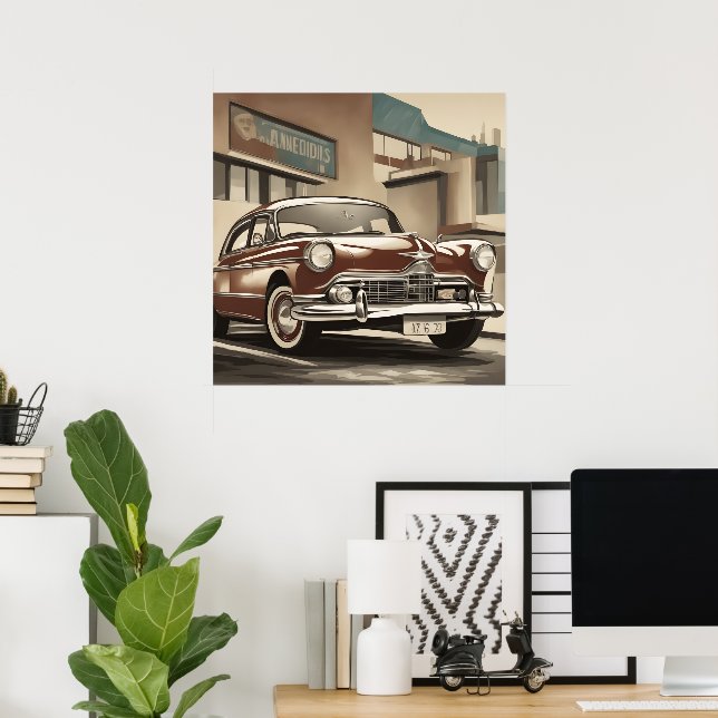 Klassisches Auto Poster (Heimbüro)
