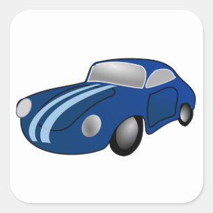 Klassisches Auto Quadratischer Aufkleber
