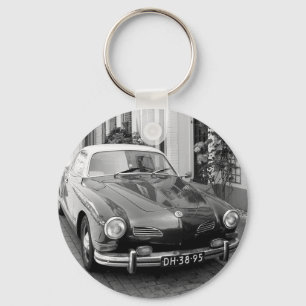 Klassisches Auto schwarz und weiß Schlüsselanhänger