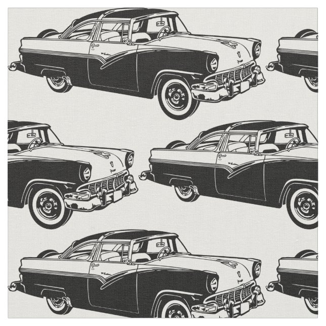 Klassisches Auto-Schwarzweiss-Gewebe Stoff (Nahaufnahme)