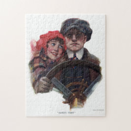 Klassisches Auto Vintag romantische Winterbild