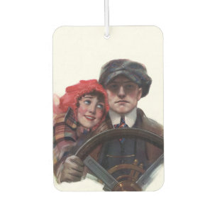 Klassisches Auto Vintag romantische Winterbild Autolufterfrischer
