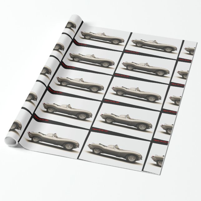 Klassisches Autobild für glänzendes Papier Geschenkpapier (Ungerollt)