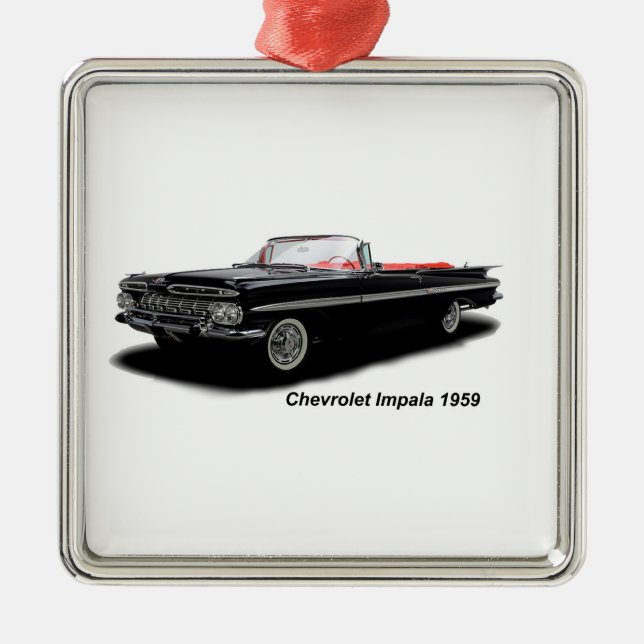 Klassisches Autobild für Premium-Platz-Ornament Silbernes Ornament (Vorne)