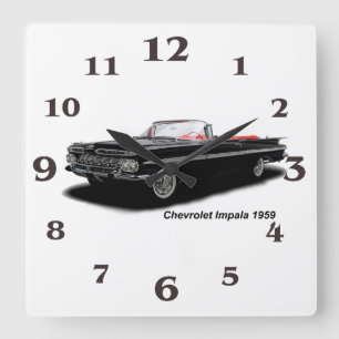 Klassisches Autobild für Quadrat-Wand-Uhr Quadratische Wanduhr