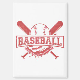 Klassisches Baseball-Emblem Magnet