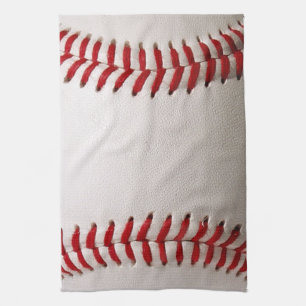 Klassisches Baseball- und Softball-Rotsticken Geschirrtuch