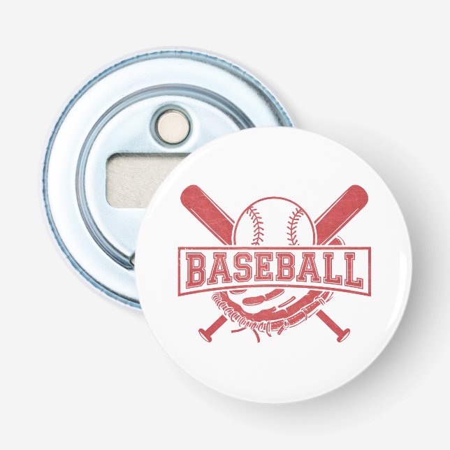 Klassisches BaseballEmblem Flaschenöffner (Vorderseite)