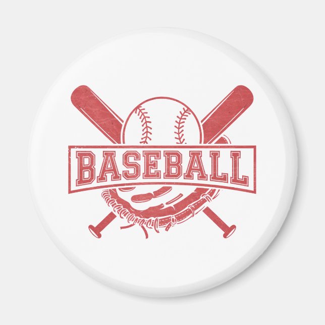 Klassisches BaseballEmblem Magnet (Vorne)