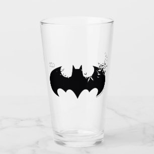 Klassisches Batman-Logo in Fledermäuse Glas