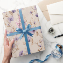Klassisches Beige Lavendelblüten Wasserfarbenmuste