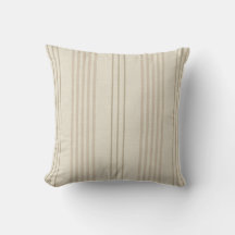 Klassisches Beige Neutrales Ticking-Streifenmuster