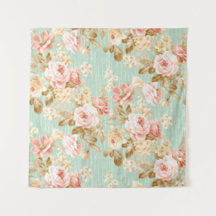 Klassisches Beliebtes Blumen Nahtloses Muster Hint Wandteppich