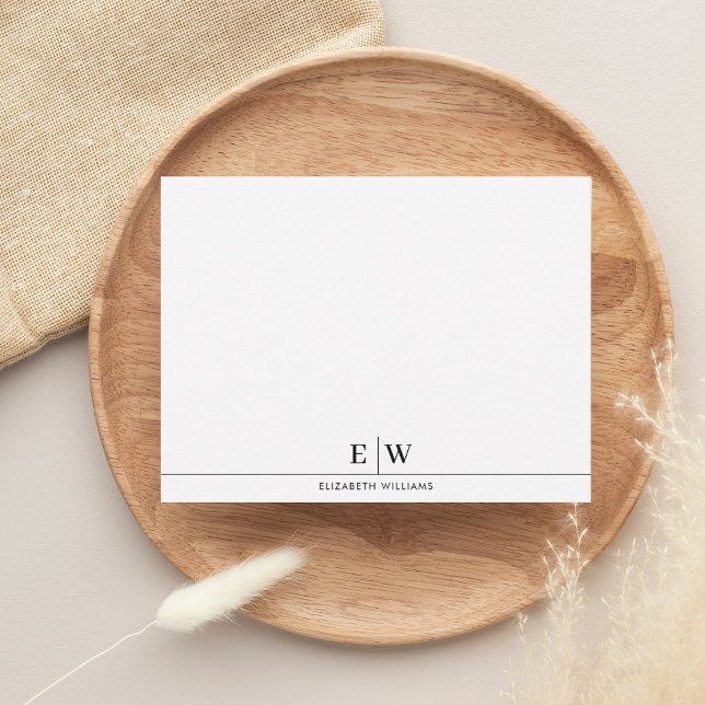 Klassisches Berufliches Monogramm Mitteilungskarte (Von Creator hochgeladen)