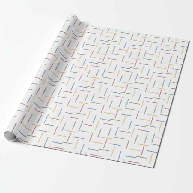 Klassisches Birthday Candles Wrapping Paper Geschenkpapier (Ungerollt)