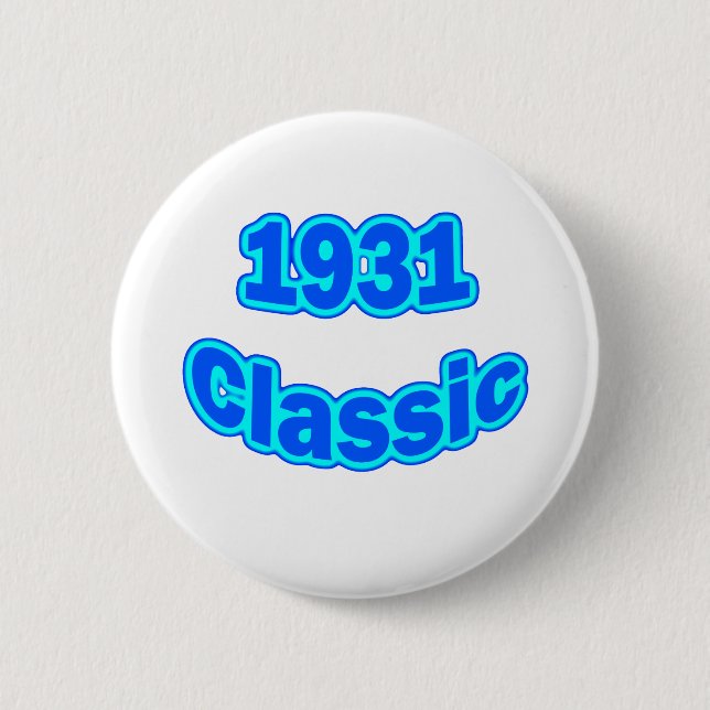 Klassisches Blau 1931 Button (Vorderseite)