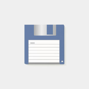 Klassisches Blau 3,5" Diskette-Post-Itanmerkungen Post-it Klebezettel