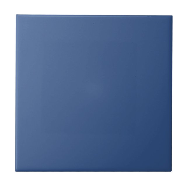 Klassisches Blau Einfarbig Fliese (Vorderseite)