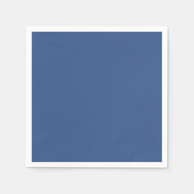 Klassisches Blau Einfarbig Serviette (Vorderseite)