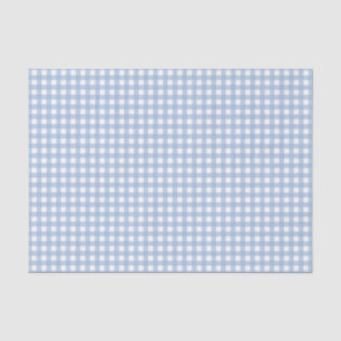 Klassisches Blau Gingham Karo Seidenpapier